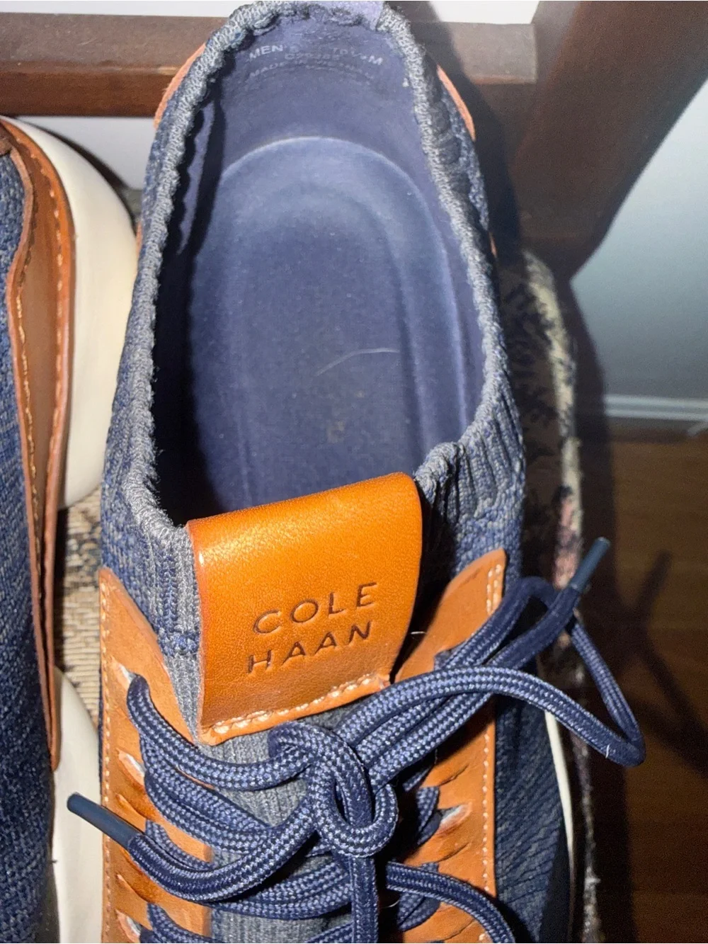 Cole Haan Zerogrand Stitchlite All Day Sneaker Marine Blue Brown Men’s 10.5M